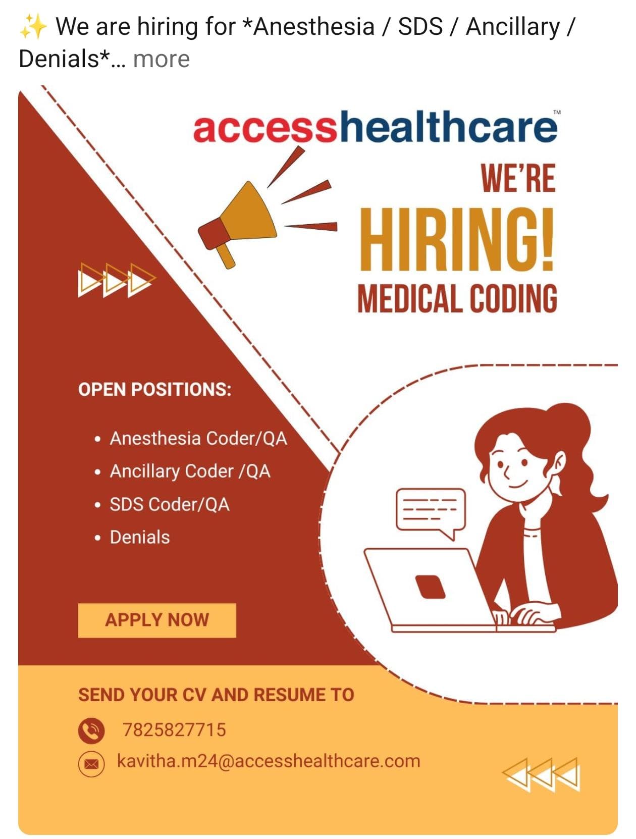 Hiring Anesthesia Coder QA