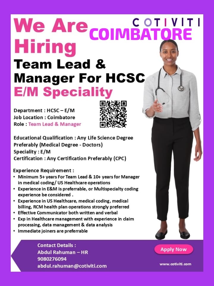 Hiring Team Leader & Manager HCSC